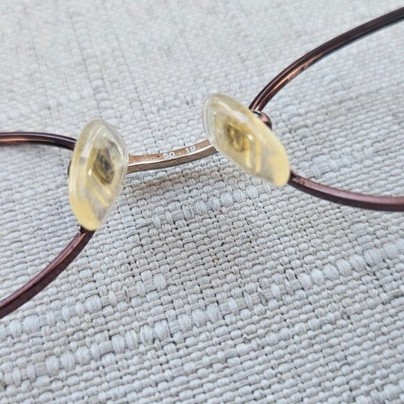 Vintage Kirkland Signature Eyeglasses Frame Brown/Gold Tone Glasses Made Italy - Picture 11 of 13
